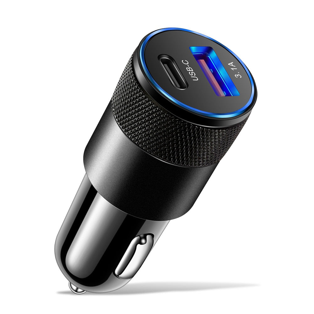 70W PD Car Charger USB Type C Fast Charging Car Phone Adapter Quick Charge