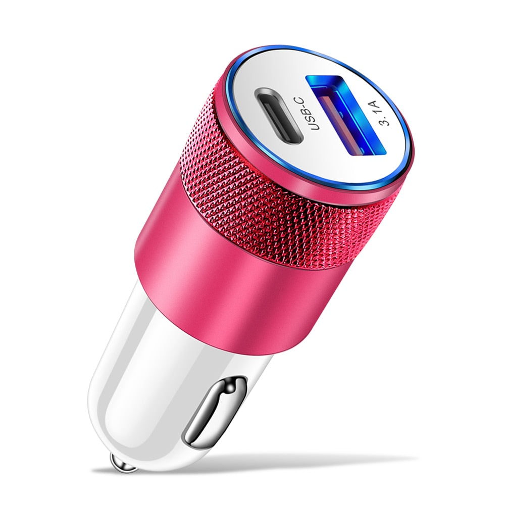 70W PD Car Charger USB Type C Fast Charging Car Phone Adapter Quick Charge