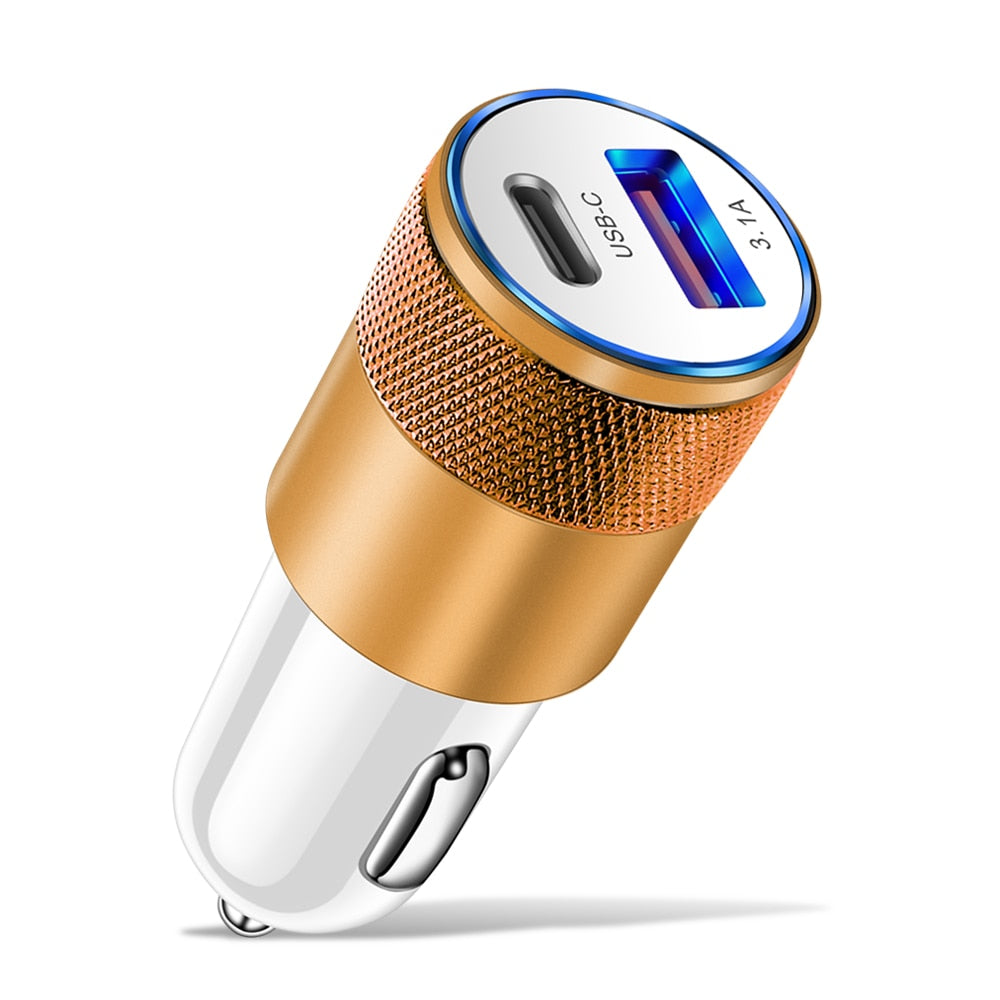 70W PD Car Charger USB Type C Fast Charging Car Phone Adapter Quick Charge